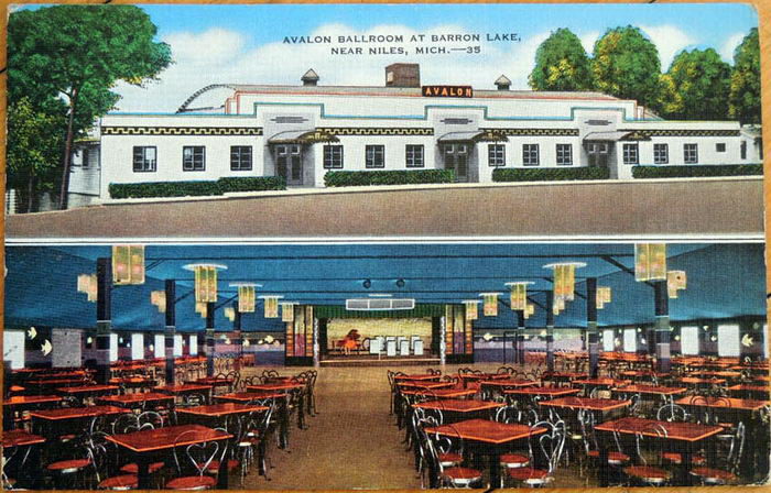Avalon Ballroom at Barron Lake - Post Card View From The Heyday (newer photo)